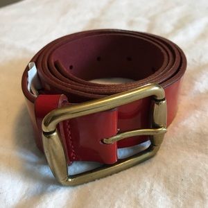 Red Leather Belt